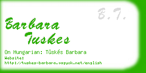 barbara tuskes business card